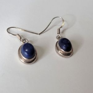 Lapis Lazuli Sterling Silver Dangle Earrings